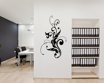 Beautiful Floral Vines Modern Wall Art Decal